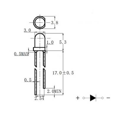Mavi Led - 3mm - 10 Adet
