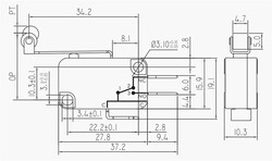 Micro Switch Uzun Paletli IC-171 - Thumbnail