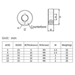 Mil Sabitleme Kelepçesi (Burcu) - 10x30x10mm - Thumbnail