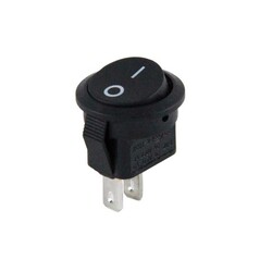 Mini Yuvarlak Switch - ON-OFF-16mm - Siyah - Thumbnail