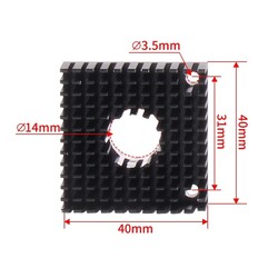 MK8 Extruder Alüminyum Soğutucu Blok - 40x40x11mm - Thumbnail