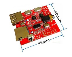 MP3 Kumandalı Bluetooth Amfi Devresi SD Kart + USB - Thumbnail