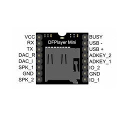 MP3-TF-16P Micro SD Kart Ses Modülü - DFplayer - Thumbnail