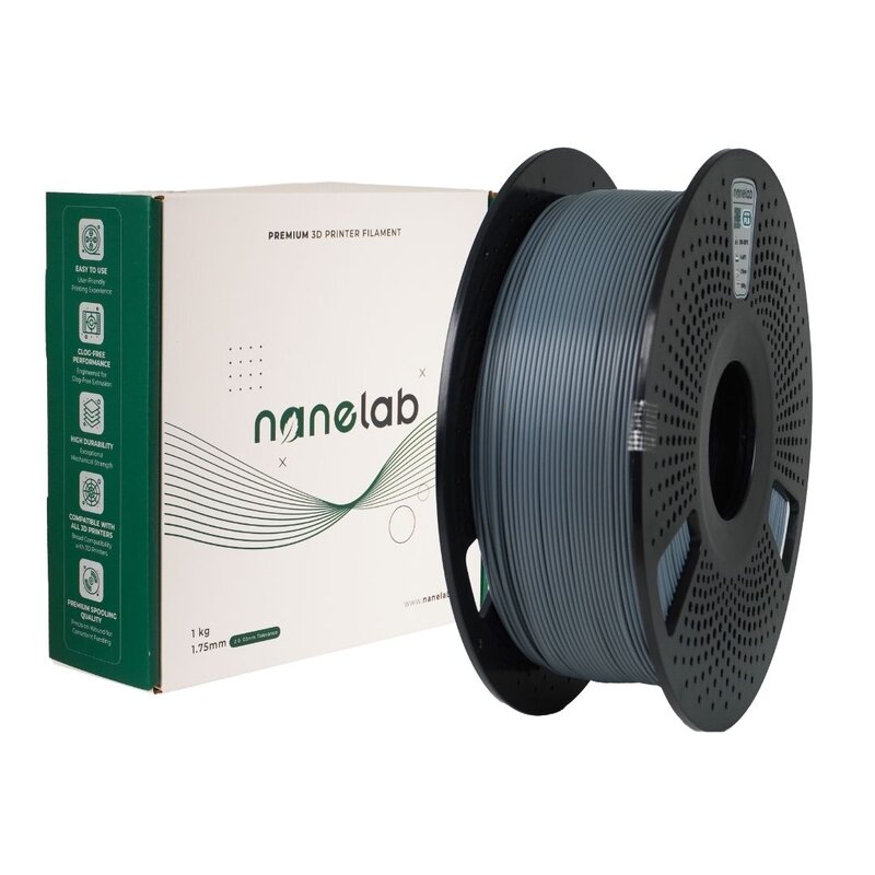 Nanelab - Nanelab Hyper PLA Koyu Gri Filament - 1.75mm - 1Kg