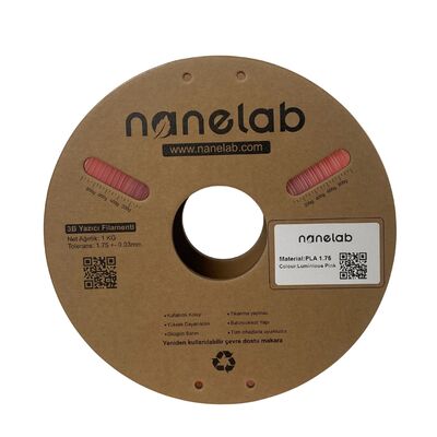 Nanelab Luminous Pembe PLA Filament - 1.75mm - 1 Kg