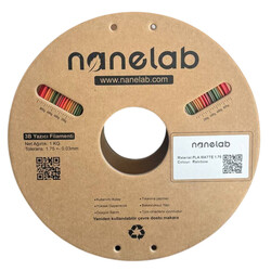 Nanelab - Nanelab Matte Rainbow PLA Filament - 1.75mm - 1Kg