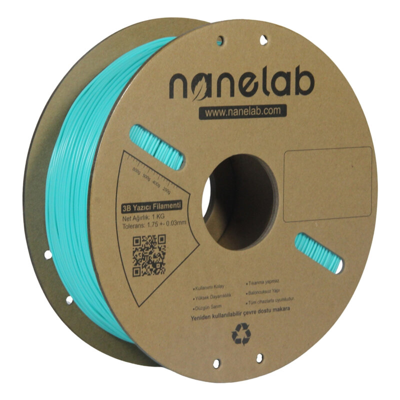 Nanelab - Nanelab Matte Turkuaz PLA Filament - 1.75mm - 1Kg