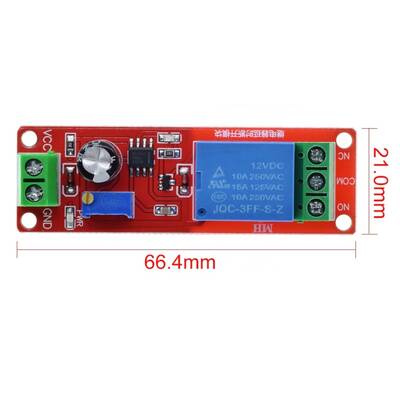 NE555 Zaman Gecikmeli Tekli Röle Kartı - 5V