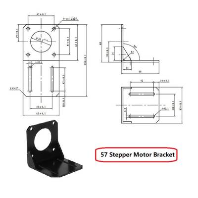 Nema 23 Step Motor Tutucu - L Bracket - 57mm