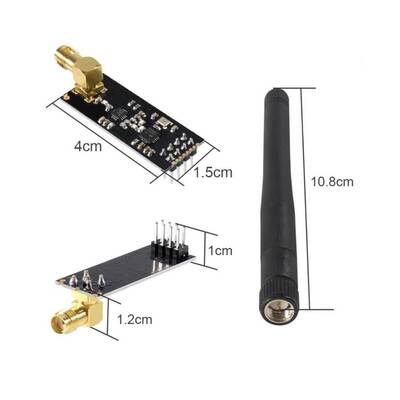 NRF24L01+PA+LNA 2.4Ghz Wireless Modül - Antenli
