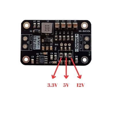 NX-Buck3A Fixed - Düşürücü Voltaj Regülatörü - Buck - 3.3V/5V/12V - 3A