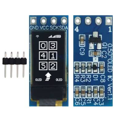 48x88 OLED Ekran Modülü - CH1115 - 0.5 inç - I2C