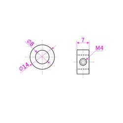 Openbuilds 8mm Mil Sabitleme Burcu - Thumbnail