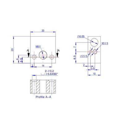 Creality MK8-CR10 Isıtıcı Blok - 20x20x10mm