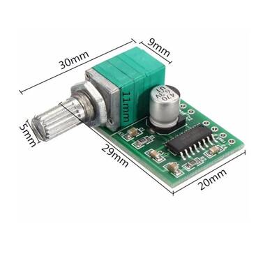 PAM8403 2x3W Mini Ses Yükseltici Kartı - Stereo - Amfi-Potlu