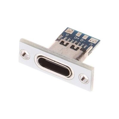 Panel Montaj Tip Dişi Type-C USB Soket - 4 Pin Smd