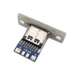 Panel Montaj Tip Dişi Type-C USB Soket - 4 Pin Smd - Thumbnail