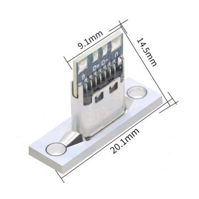 Panel Montaj Tip Dişi Type-C USB Soket - 4 Pin Smd