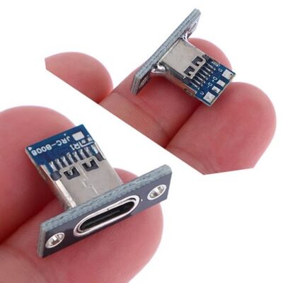 Panel Montaj Tip Dişi Type-C USB Soket - 4 Pin Smd
