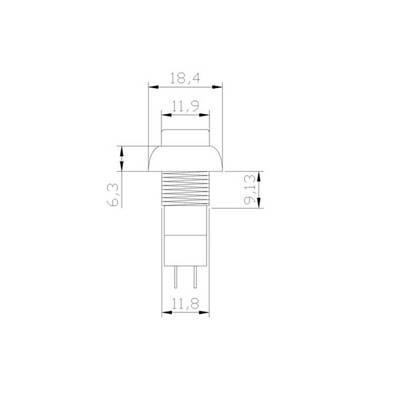 PBS-11A Kalıcı Push Buton - Anahtar - 12mm - Sarı