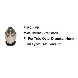PC4-M5 Pnömatik Konnektör - Thumbnail