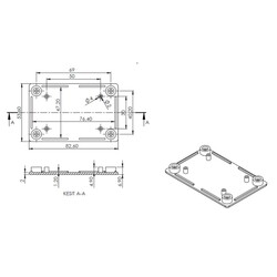 Plastik Proje Kutusu - 54x83x30mm (Alev Almaz) - Siyah - Thumbnail