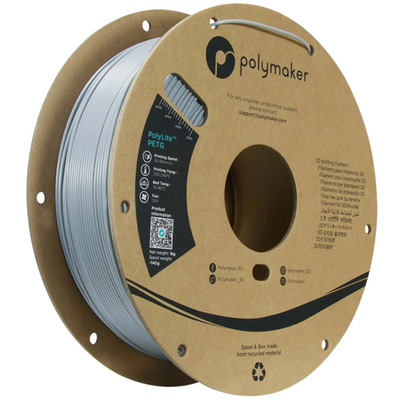 PolyLite PETG Gri Filament 1.75mm 1Kg