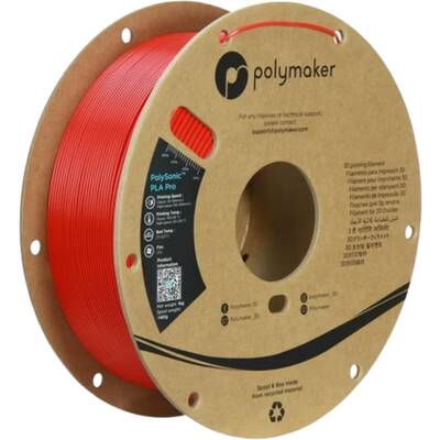 PolySonic PLA Pro Yüksek Hızlı Kırmızı Filament 1.75mm 1Kg