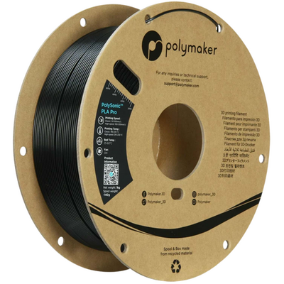PolySonic PLA Pro Yüksek Hızlı Siyah Filament 1.75mm 1Kg