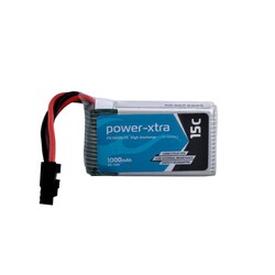 Power-Xtra - Power-Xtra PX1000XL2S - 2S1P - 7.4V 1000 mAh Li-Polymer Pil -15C