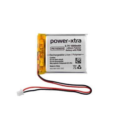 Power-Xtra PX103035 - 3.7V 1000mAh Li-Polymer Pil - Devreli-Soketli