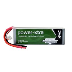Power-Xtra - Power-Xtra PX3300XCH3S - 3S1P -11.1V 3300 mAh Li-Polymer Pil -35C