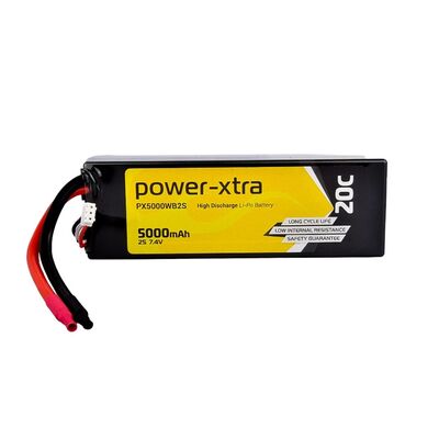 Power-Xtra PX5000WB2S - 2S1P - 7.4V 5000 mAh Li-Polymer Pil -20C