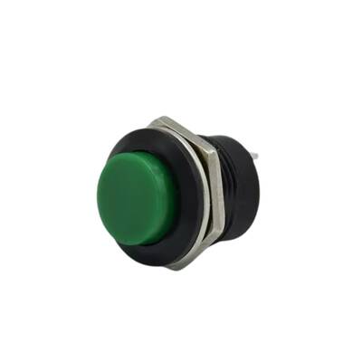 R13-507 16mm Yaylı Push Buton - Yeşil - IC 180A