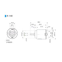 R140 Mini DC Motor - 3-6VDC - Thumbnail