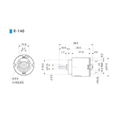 R140 Mini DC Motor - 3-6VDC