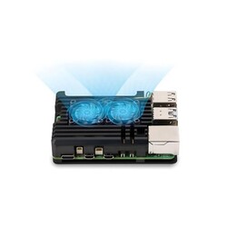 Raspberry Pi 5 Çift Fanlı Alüminyum Kasa - Thumbnail