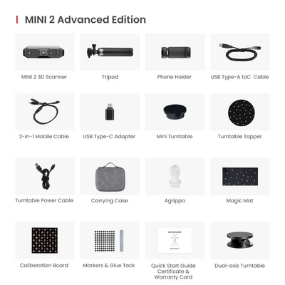 Revopoint MINI 2 Advanced Paket - 3 Boyutlu Tarayıcı