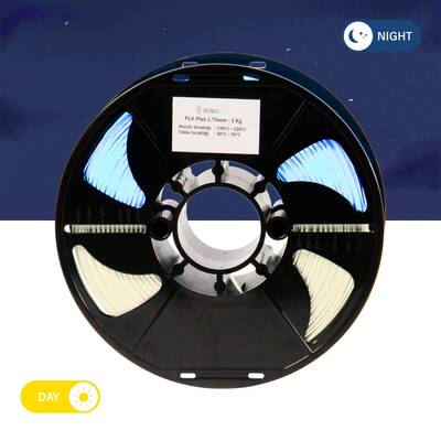 Robo90 Glow Mavi PLA+ (Plus) Filament - 1.75mm - 1 Kg