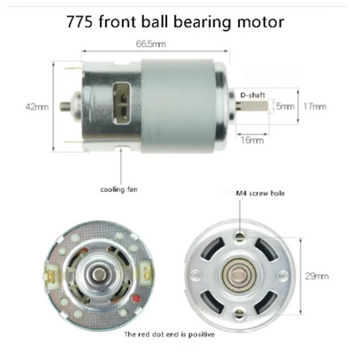 RS 775 DC Motor - 24V - 6000 Rpm - Matkap Motoru