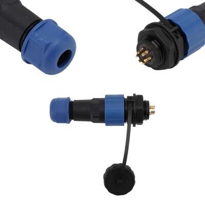SD16 6 Pin 16mm Su Geçirmez Konnektör Takımı - Panel Tipi