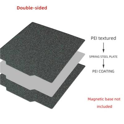 Siyah Pei Kaplı Yay Çeliği Manyetik Tabla - 235x235mm - Çift Yüzlü