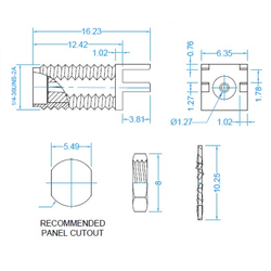 SMA 180 Derece RF EDGE Konnektör - 17mm - Dişi - Thumbnail