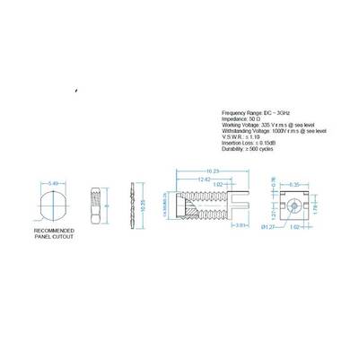 SMA 180 Derece RF EDGE Konnektör - 17mm - Dişi