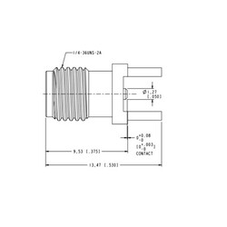 SMA 180 Derece RF Konnektör - 13.5mm - Dişi - Thumbnail