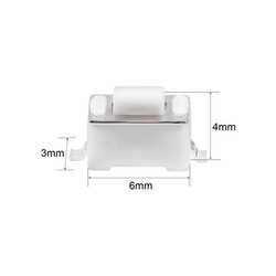 Smd Beyaz Buton - Switch - 3x6x4.3mm - Thumbnail