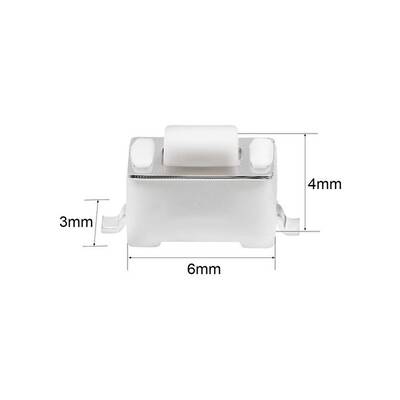 SMD Beyaz Buton - Switch - 3x6x4.3mm