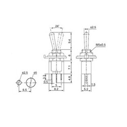 SMTS-102 Toggle Switch - ON-ON - Slim - Thumbnail