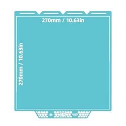 Biqu - Snapmaker U1 Glacier Blue- Çift Taraflı Manyetik Tabla - 270mmx270m