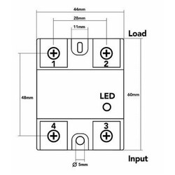 SSR-100DA (100A) Solid State Röle (Geliştirme Kartlarıyla Uyumlu) - Thumbnail